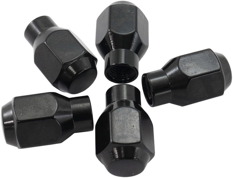 Aeroflow Conical ET Style Closed Black Wheel Nuts - 7/16-20" (AF3021-4000) AF3021-4000
