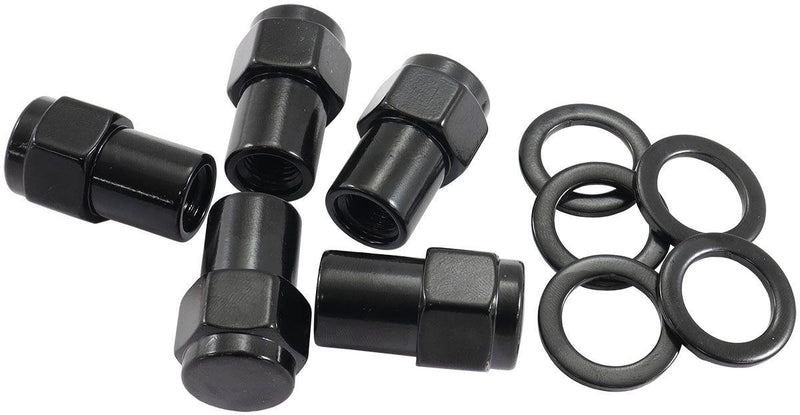 Aeroflow 0.550" Shank Closed Black Wheel Nuts - 7/16-20" (AF3021-6000) AF3021-6000