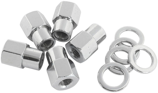 Aeroflow 0.550" Shank Open Chrome Wheel Nuts - 7/16-20" (AF3031-6000) AF3031-6000