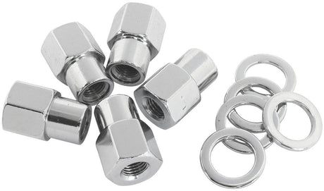 Aeroflow 0.550" Shank Open Chrome Wheel Nuts - 1/2-20" (AF3032-6000) AF3032-6000