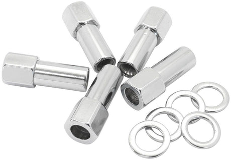 Aeroflow 1.380" Shank Open Chrome Wheel Nuts - 1/2-20" (AF3032-9000) AF3032-9000