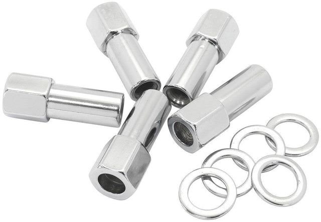 Aeroflow 1.380" Shank Open Chrome Wheel Nuts - M12 x 1.25mm (AF3035-9000) AF3035-9000