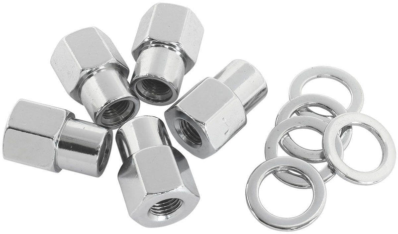 Aeroflow 0.550" Shank Open Chrome Wheel Nuts - M14 x 1.50mm (AF3038-6000) AF3038-6000