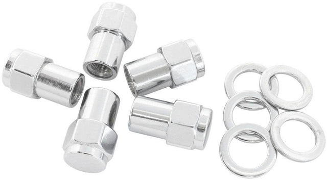 Aeroflow 0.550" Shank Closed Chrome Wheel Nuts - M14 x 1.50mm (AF3048-6000) AF3048-6000