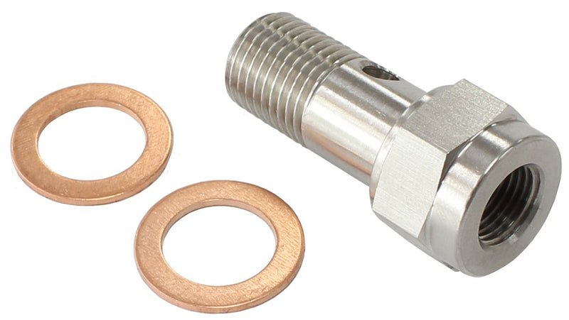 Aeroflow Stainless Steel Banjo Bolt with 1/8" NPT Port (AF316-04P)