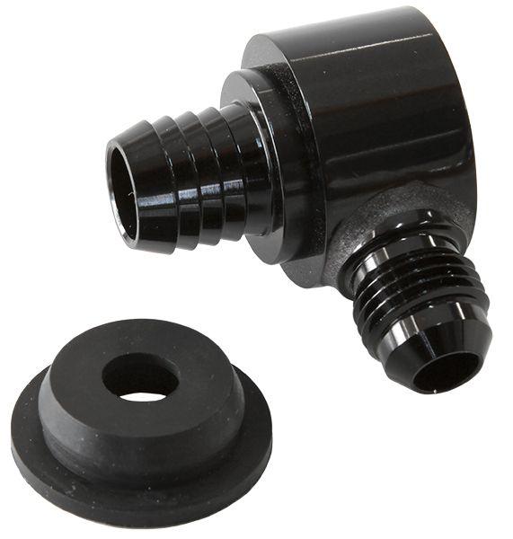 Aeroflow Universal Billet Brake Booster Valve with -6AN (AF350-00BLK) AF350-00BLK