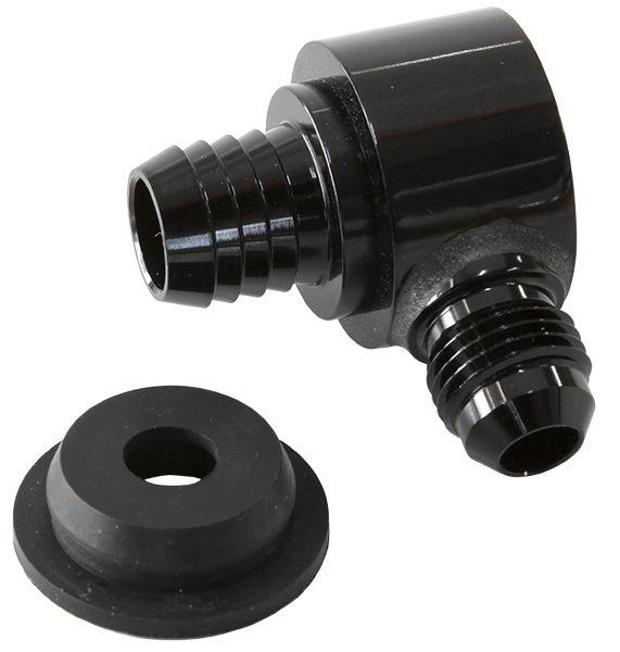 Aeroflow Universal Billet Brake Booster Valve with -6AN (AF350-00BLK)