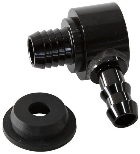 Aeroflow Universal Billet Brake Booster Valve with 3/8" Barb (AF350-01BLK) AF350-01BLK