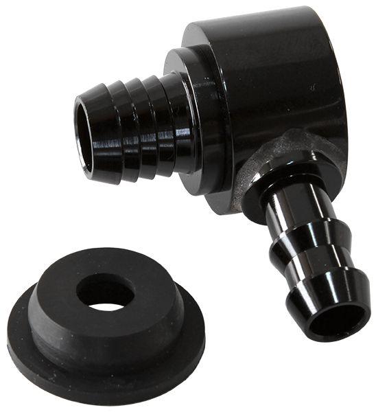 Aeroflow Universal Billet Brake Booster Valve with 3/8" Barb (AF350-01BLK) AF350-01BLK