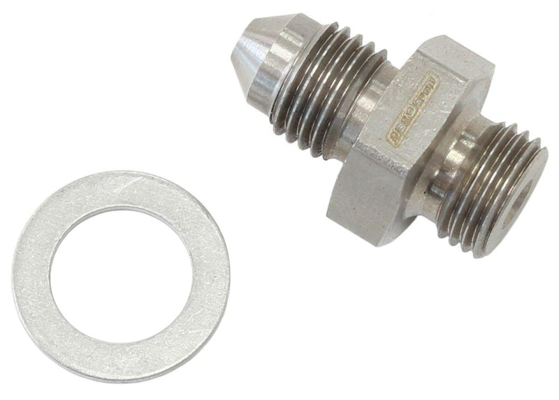 Aeroflow Wastegate Air Port Fitting -3AN to M10 x 1.0mm (AF351-03SH) AF351-03SH