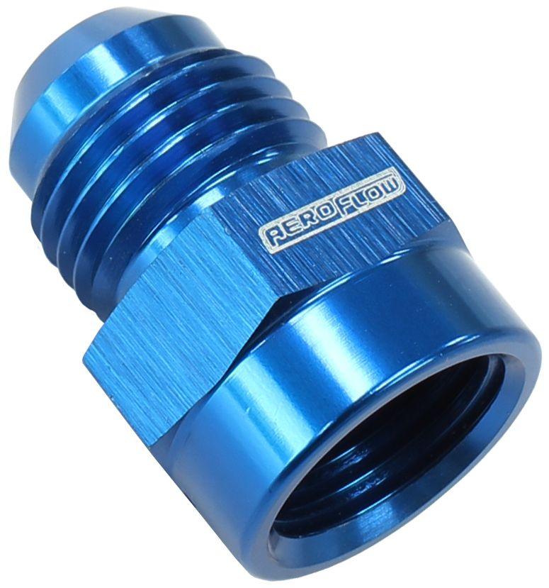 Aeroflow M14 x 1.5 Inverted Seat to -6AN Adapter, Blue (AF361-06) AF361-06