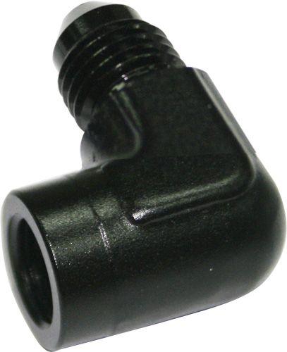 Aeroflow 90° Female NPT to Male AN Adapter 1/8" to -3AN (AF373-03BLK) AF373-03BLK