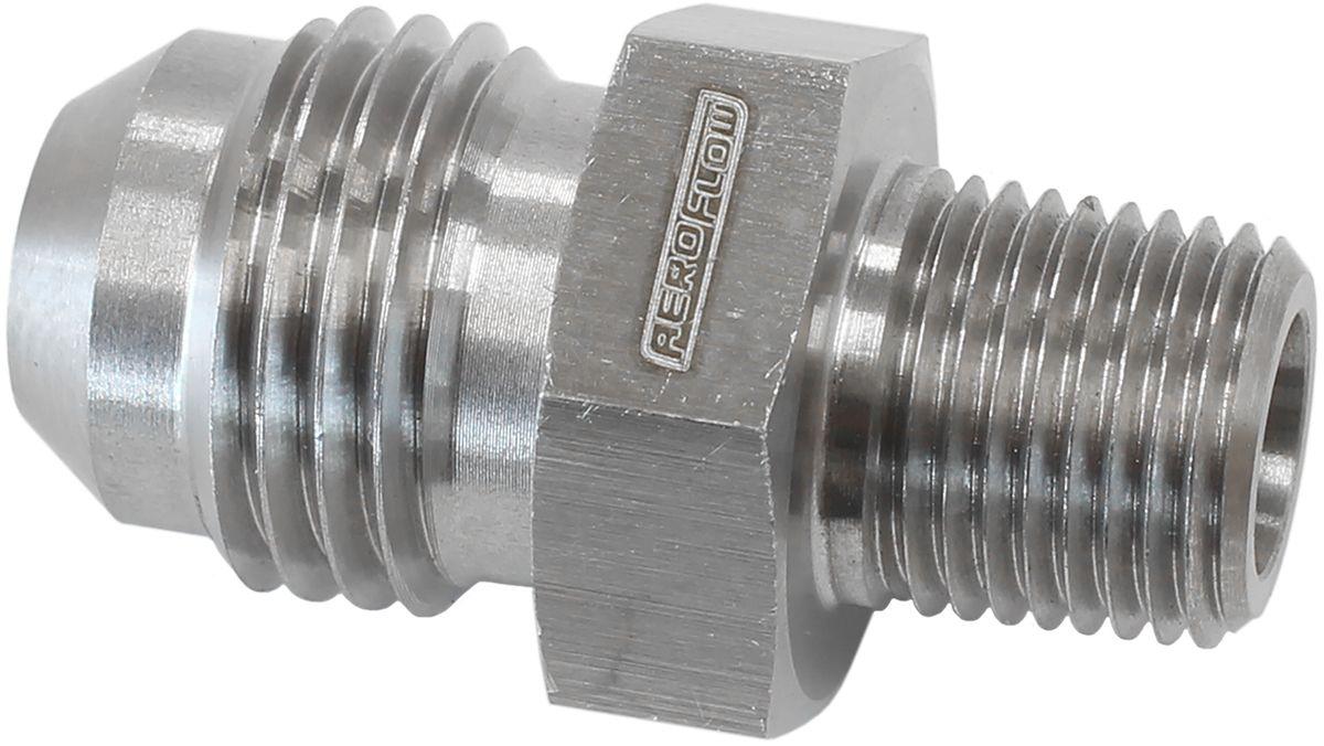 Aeroflow Turbo Oil Feed Fitting - Stainless Steel (AF380-02-06)