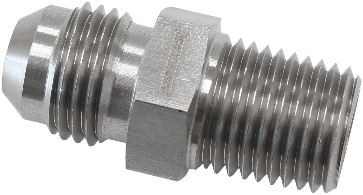 Aeroflow Turbo Oil Feed Fitting - Stainless Steel (AF380-04-06) AF380-04-06