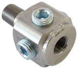 Aeroflow BSP To NPT Block Tee Stainless Steel Adapter (AF388) AF388