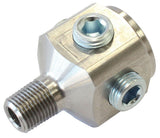 Aeroflow BSP To NPT Block Tee Stainless Steel Adapter (AF388)