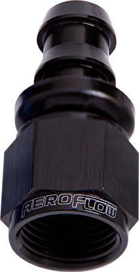 Aeroflow 400 / 510 Series Full Flow Push Lock Straight Hose End -6AN (25 Pack) (AF401-06BLK-25) AF401-06BLK-25