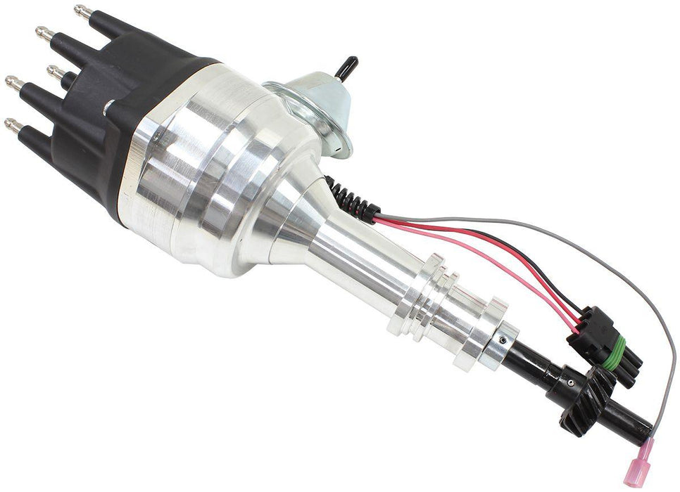 Aeroflow XPRO Ford Cleveland Ready to Run Distributor, Machined Aluminium Body with Black Cap (AF4010-8350BLK)
