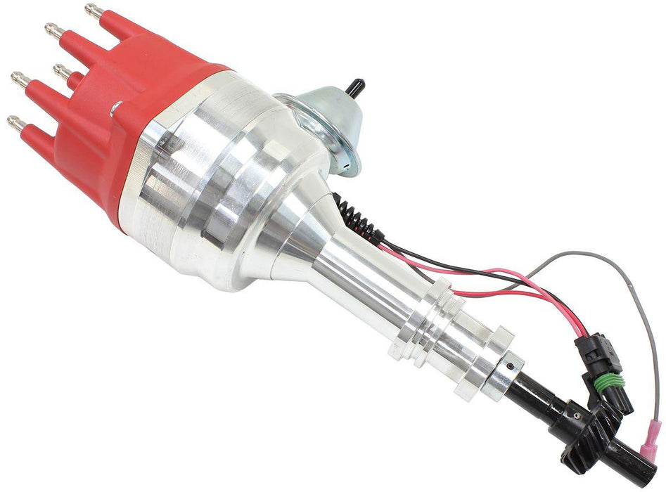 Aeroflow XPRO Ford Cleveland Ready to Run Distributor, Machined Aluminium Body with Red Cap (AF4010-8350R)