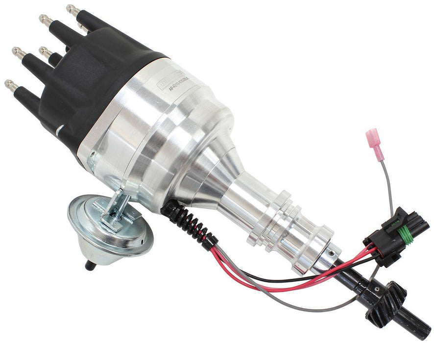 Aeroflow XPRO Ford Windsor Ready to Run Distributor, Machined Aluminium Body with Black Cap (AF4010-8352BLK)