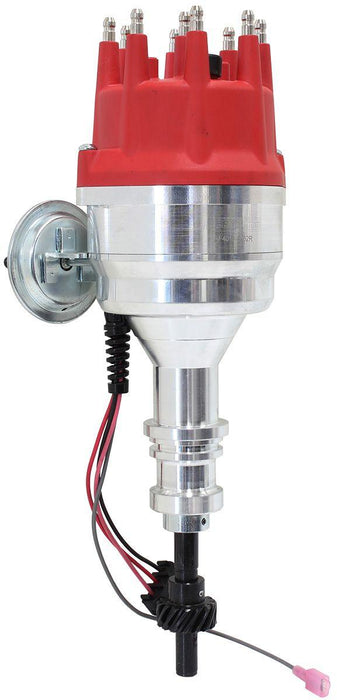Aeroflow XPRO Ford Windsor Ready to Run Distributor, Machined Aluminium Body with Red Cap (AF4010-8352R)