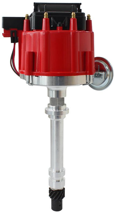 Aeroflow XPRO Chevrolet HEI Distributor with Coil in Cap, Machined Aluminium Body with Red Cap (AF4010-8362R)