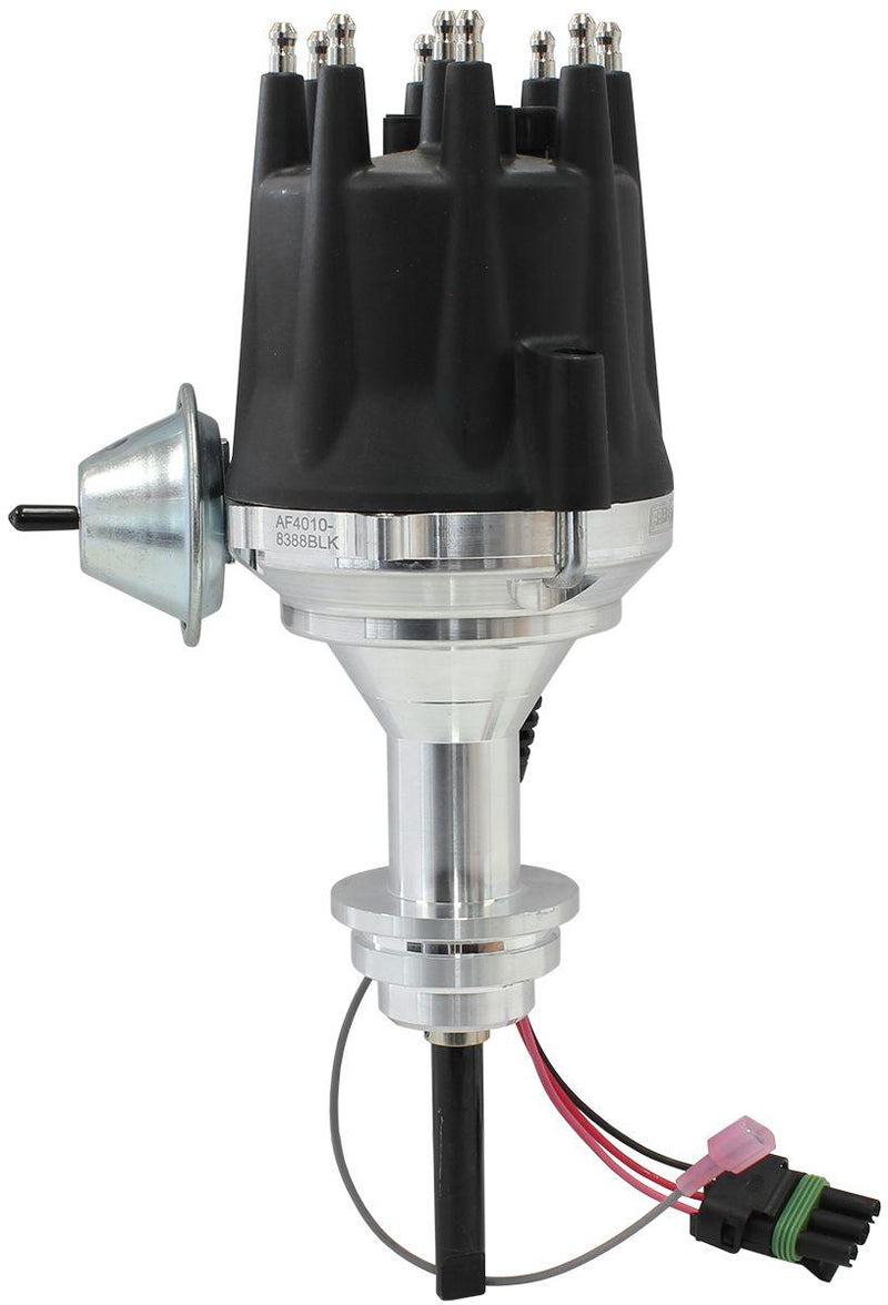 Aeroflow XPRO Chrysler Ready to Run Distributor, Machined Aluminium Body with Black Cap (AF4010-8388BLK) AF4010-8388BLK