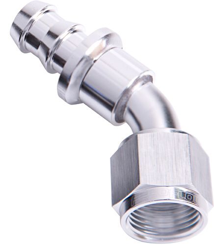 Aeroflow 400 Series Push Lock 45° Hose End -8AN (AF402-08S)