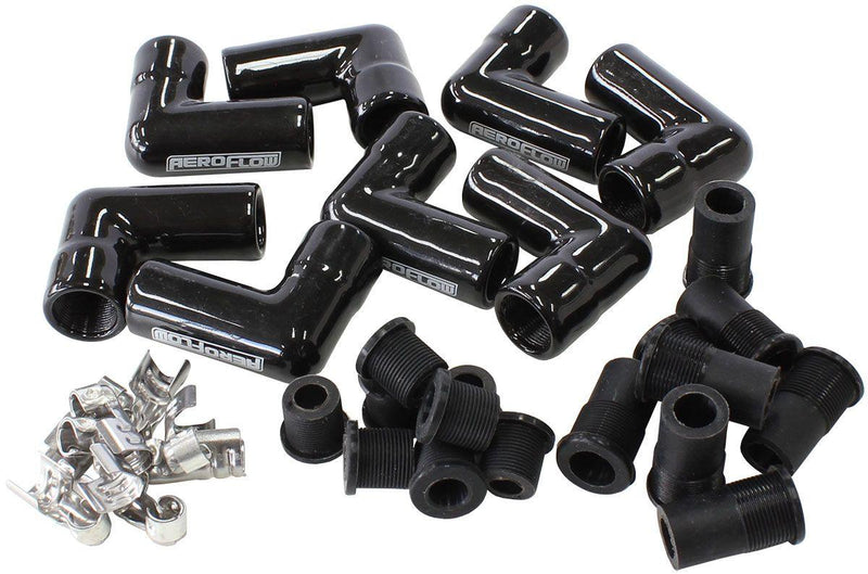 Aeroflow Xpro Ceramic 90° Boot & Terminal Kit, 8 Pack (AF4038-3311C-8) AF4038-3311C-8