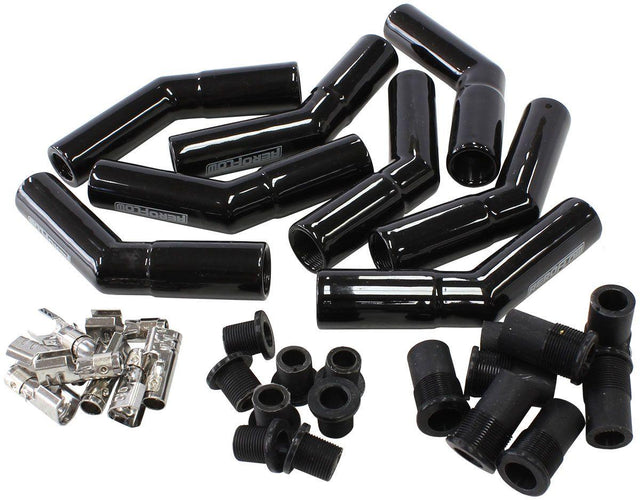 Aeroflow Xpro Ceramic 135° Boot & Terminal Kit, 8 Pack (AF4038-3333C-8) AF4038-3333C-8