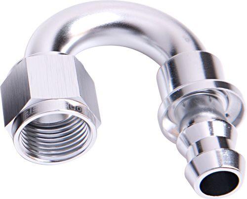 Aeroflow 400 Series Push Lock 180° Hose End -4AN (AF406-04S)