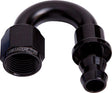 Aeroflow 400 Series Push Lock 180° Hose End -10AN (AF406-10BLK) AF406-10BLK