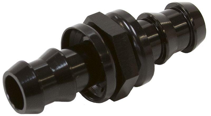 Aeroflow Male to Male Barb Push Lock Adapter 8mm (5/16") to -6 (AF410-06-05BLK)