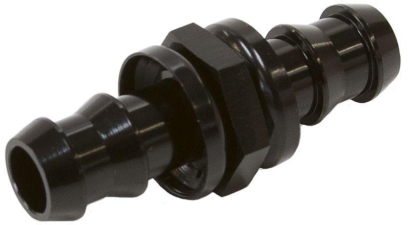 Aeroflow Male to Male Barb Push Lock Adapter -6 (AF410-06BLK) AF410-06BLK