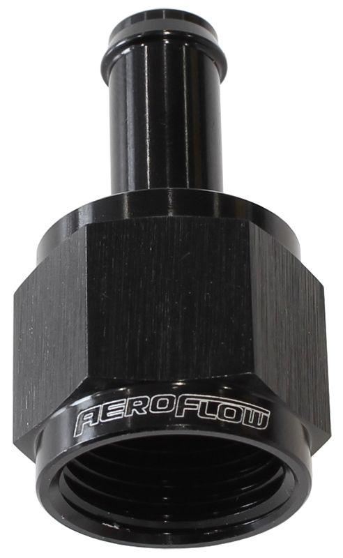 Aeroflow Straight Hose Barb 3/8" to -8AN Female (AF411-08-06BLK) AF411-08-06BLK
