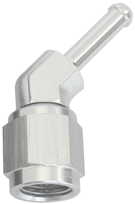Aeroflow 45° Hose Barb 3/16" to -4AN (AF412-04S) AF412-04S
