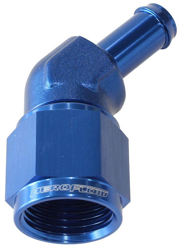 Aeroflow 45° Hose Barb 3/8" to -8AN (AF412-08-06) AF412-08-06