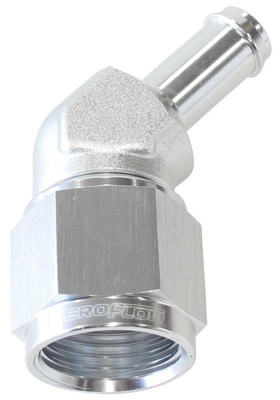 Aeroflow 45° Hose Barb 3/8" to -8AN (AF412-08-06S) AF412-08-06S