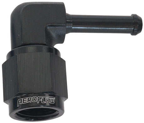 Aeroflow 90° Hose Barb 3/16" to -4AN (AF413-04BLK) AF413-04BLK