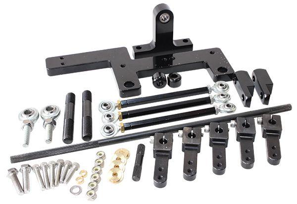 Aeroflow 4150 Series Dual Carburettor Blower Linkage Kit (AF42-1070BLK)