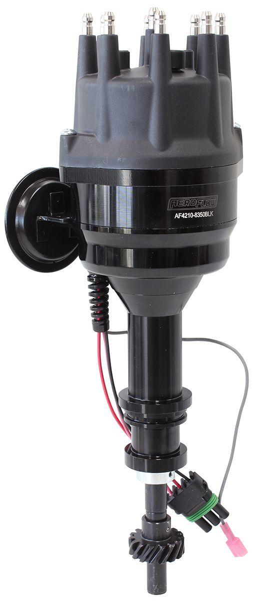 Aeroflow XPRO Ford Cleveland Ready to Run Distributor, Black Anodised Body with Black Cap (AF4210-8350BLK) AF4210-8350BLK