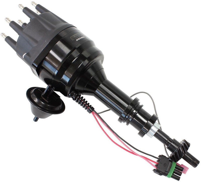 Aeroflow XPRO Ford Cleveland Ready to Run Distributor, Black Anodised Body with Black Cap (AF4210-8350BLK)