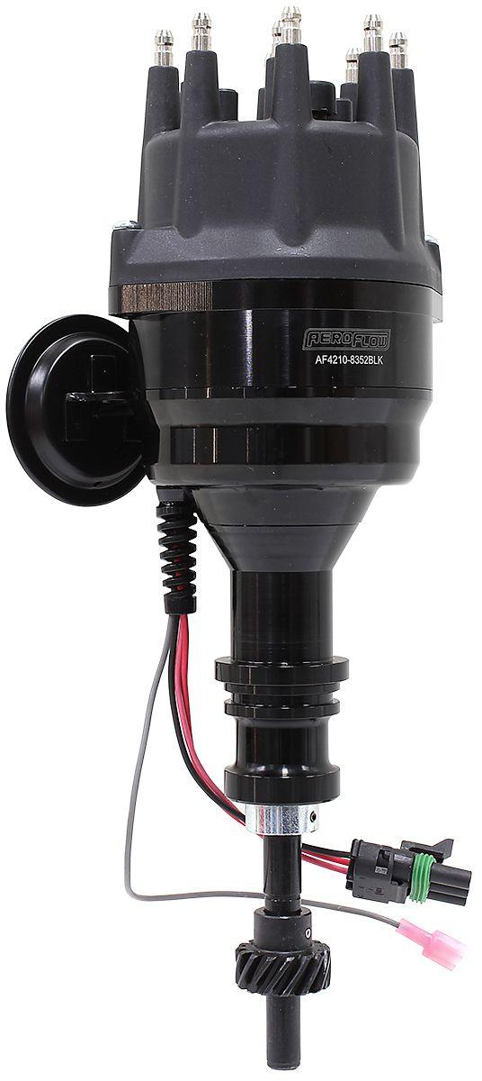 Aeroflow XPRO Ford Windsor Ready to Run Distributor, Black Anodised Body with Black Cap (AF4210-8352BLK) AF4210-8352BLK