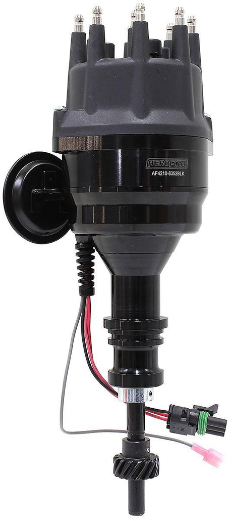 Aeroflow XPRO Ford Windsor Ready to Run Distributor, Black Anodised Body with Black Cap (AF4210-8352BLK) AF4210-8352BLK
