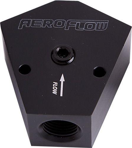 Aeroflow Billet Y-Block with 1/8" NPT Port (AF451-12BLK) AF451-12BLK