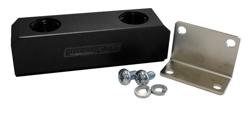 Aeroflow Billet Log Type Fuel Block -10ORB (AF452-10BLK) AF452-10BLK