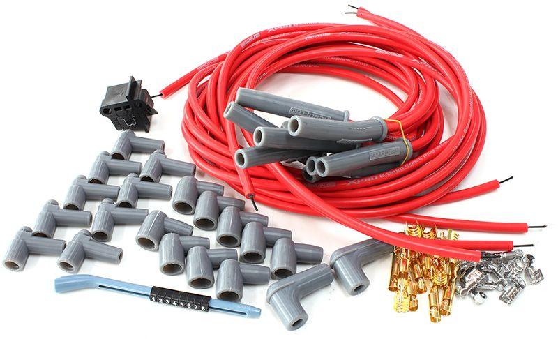 Aeroflow Xpro Universal 8.5mm V8 Ignition Lead Set with Multi-angle Boots - Red (AF4530-31199)