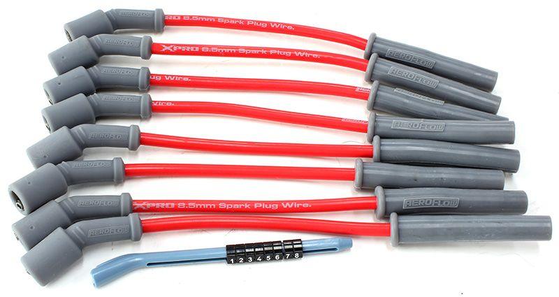 Aeroflow Xpro Red 8.5mm Spark Plug Wire Sets (AF4530-32829)