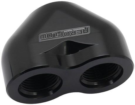 Aeroflow Billet 3 Port ORB U-Block (AF455-16-12BLK)