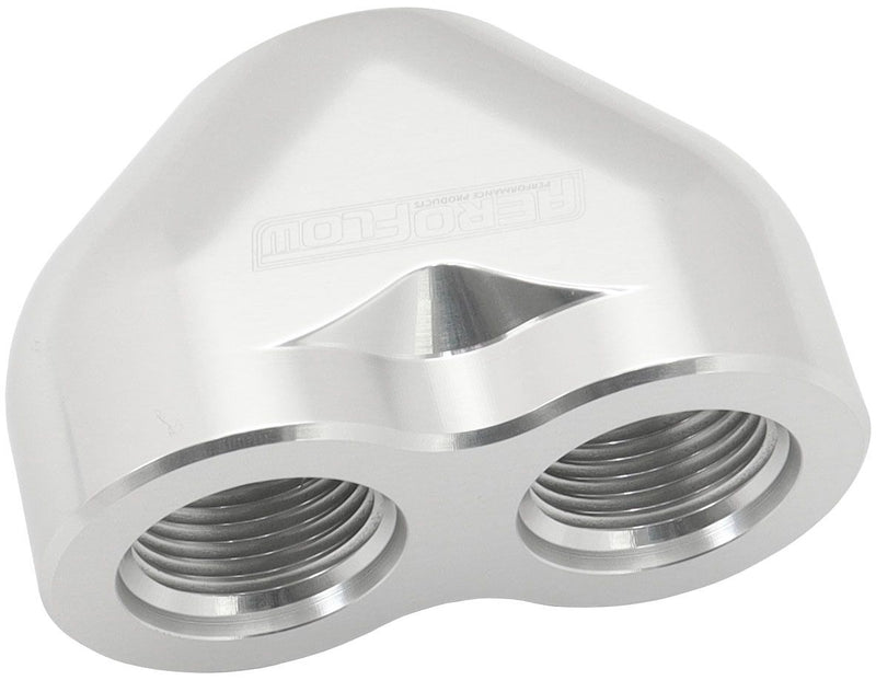 Aeroflow Billet 3 Port ORB U-Block (AF455-16-12S)